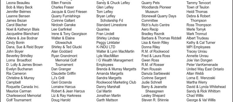 ICF thanks donors