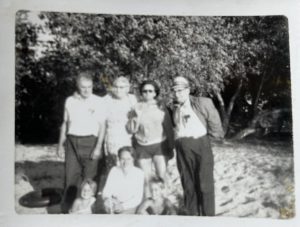 Beach Day at St AmbroiseBR: Richard Sr, Mrs. Piper, Rose, Mr. Piper FR: Lisa, June, and Rick Grayson